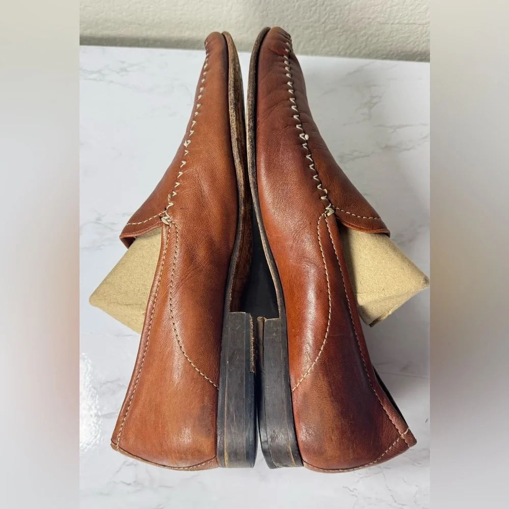 Johnston & Murphy Brown Leather Slip-On Loafers